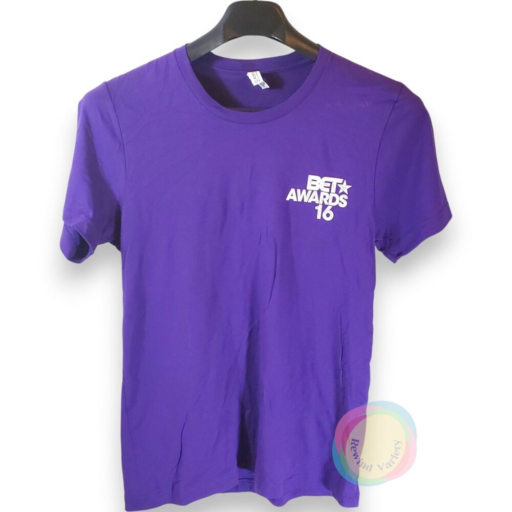 Prince 2016 BET Awards Tribute Staff Crew T-Shirt Purple M